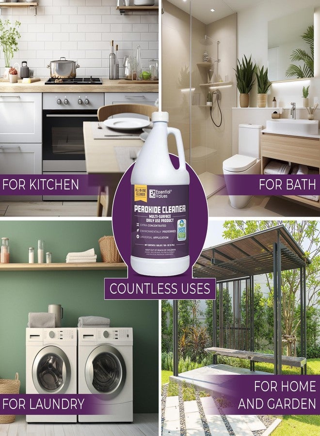 Essential Values Peroxide Cleaner 5%, Safer Choice Certified | Made in USA, Multi-Surface - Extra Concentrated - Ideal for Residential Commercial Retail Hospital Restaurants - Image 5